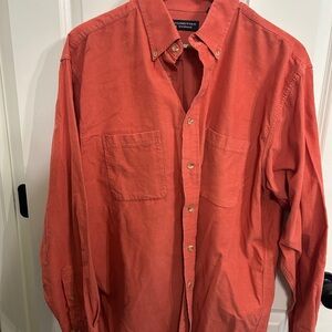 EUC super soft Roundtree & Yorke Men's Rust Orange Corduroy Button-Down Shirt L